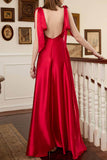 Elegant Formal Solid Frenulum Evening Dress Dresses