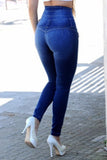 Jeans jeans de cintura alta com retalhos sólidos de rua (3 cores)