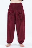 Pantalones informales de color sólido Harlan de cintura alta sueltos con bolsillo sólido informal