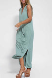 Street Solid Patchwork V Neck Vest Dress Dresses(4 Colors)