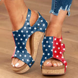 Casual Patchwork Opend Wedges Shoes(8 Colors)