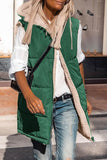 Prendas de abrigo con cuello con capucha y retazos lisos, simplicidad informal (6 colores)