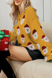 Tops casuais de patchwork de Papai Noel com gola redonda (10 cores)