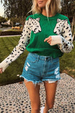 Suéteres com estampa animal de manga comprida com decote redondo (3 cores)