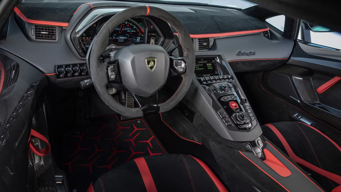 interior of the Aventador