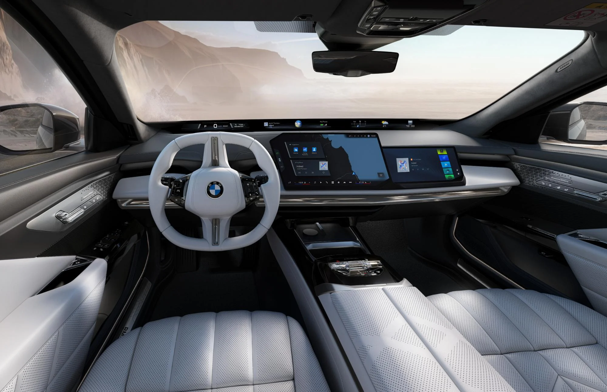 The new BMW 7 Series restyling with a screen for the passenger and a range of 727 km in the electric version