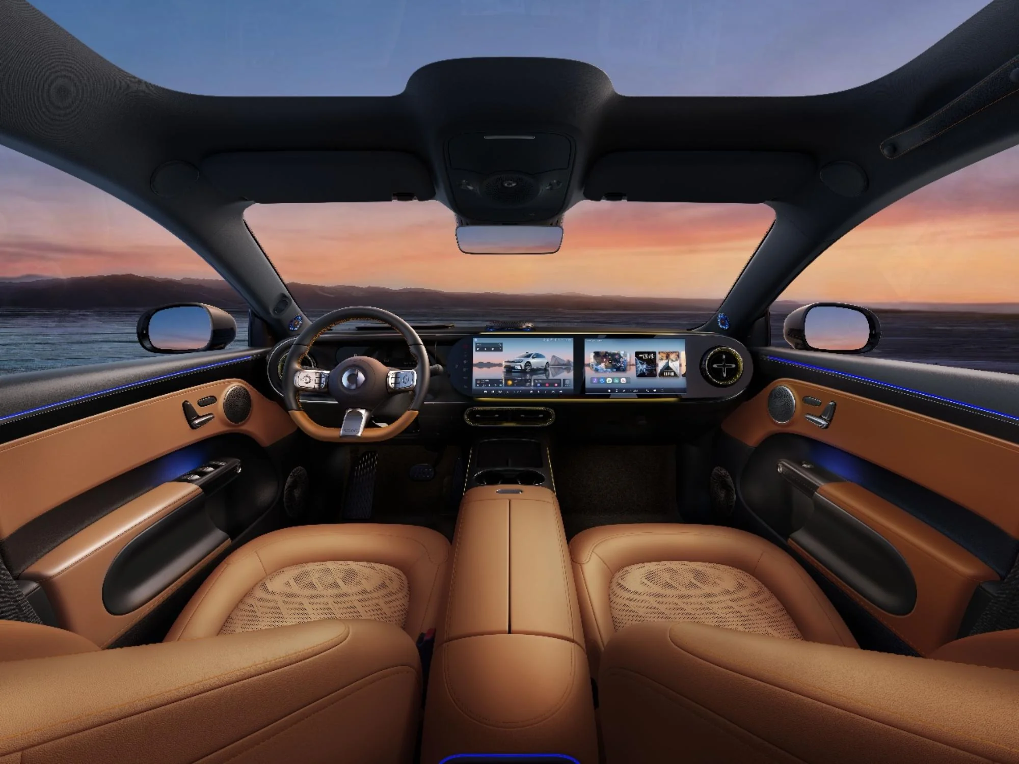 Smart unveils the first official images of the new #6 EHD, the first sedan in the history of the brand