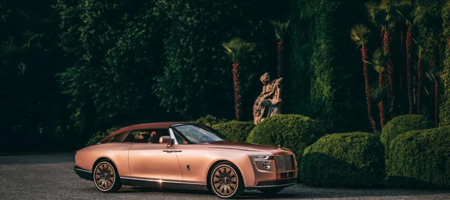 tail of Rolls Royce boat