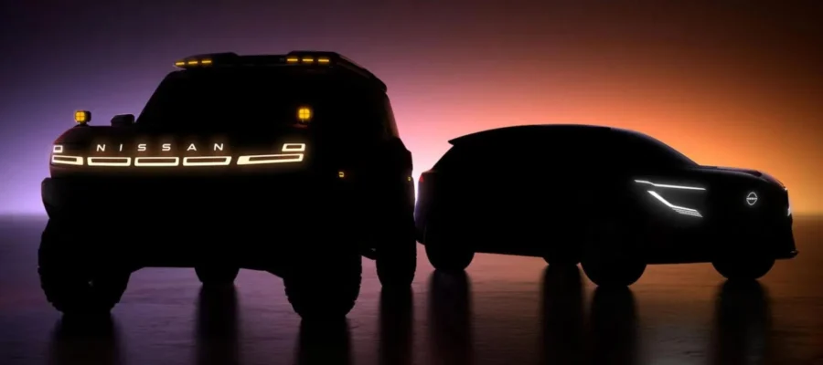 Nissan reveals a teaser image of two new car concepts