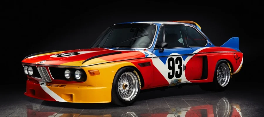 The first BMW Art Car created by Alexander Calder arrives in the country