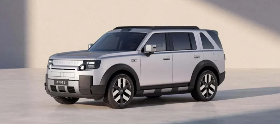 The new Freelander 8, the new brand's first electric SUV, surpasses the Defender in size