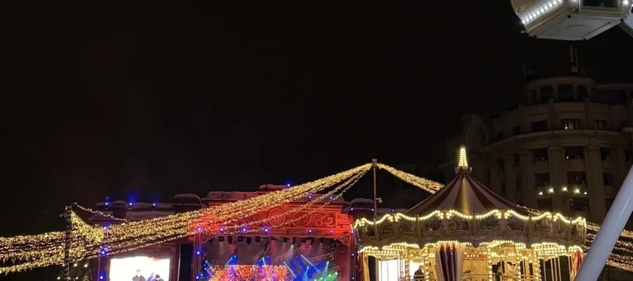 The Christmas market in Constitution Square